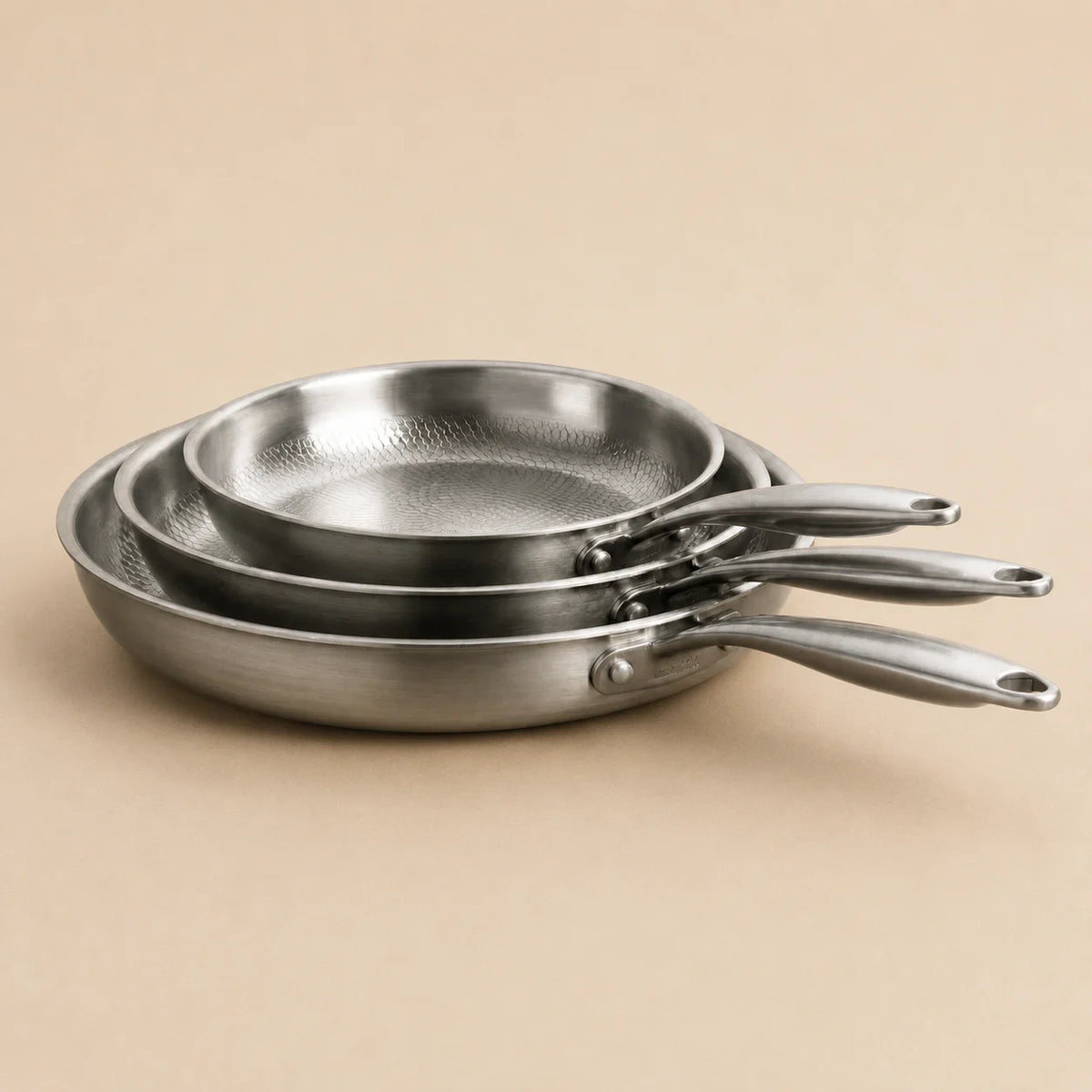 Pure Titanium Hammered Pan Set (3-Piece)