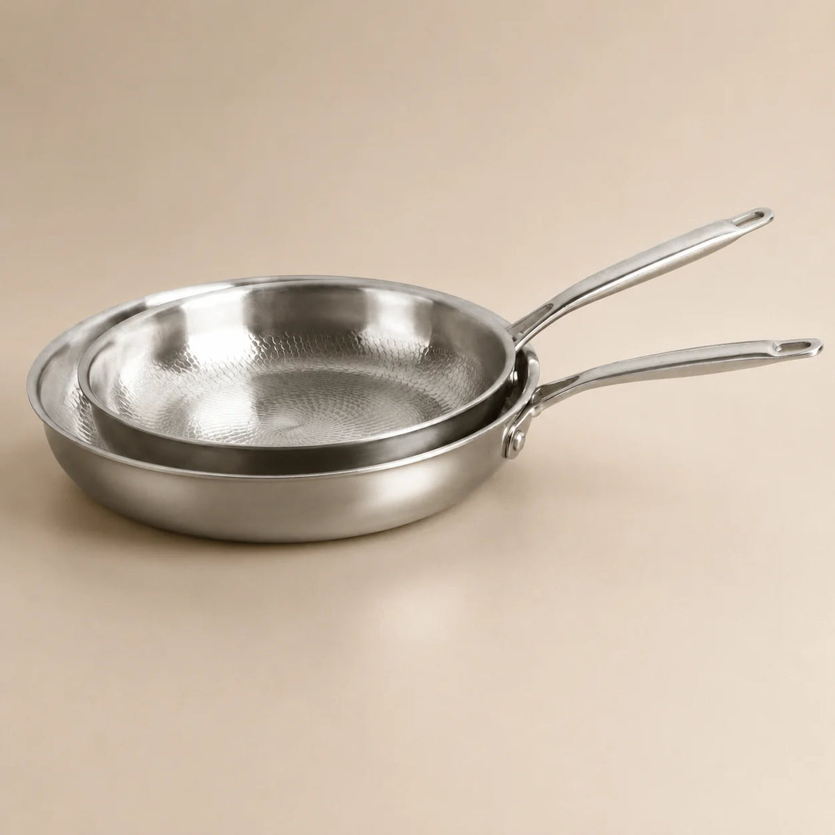 Pure Titanium Hammered Pan Duo